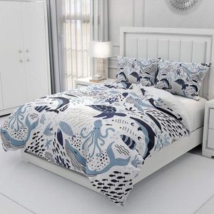 Boraboi ® Adembenemend Oceaanthema Kinderbeddengoedset van Zachte Microvezel voor Jongens en Meisjes