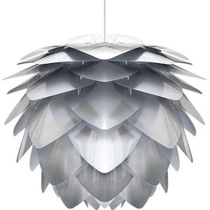 Umage Silvia Medium hanglamp brushed steel - met koordset wit - Ø 50 cm