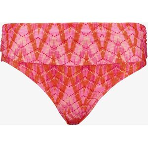 Osaga dames bikinibroekje met overslag print roze - Maat 42