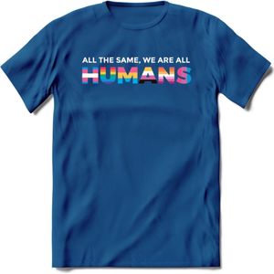 All The Same | Pride T-Shirt | Grappig LHBTIQ+ / LGBTQ / Gay / Homo / Lesbi Cadeau Shirt | Dames - Heren - Unisex | Tshirt Kleding Kado | - Donker Blauw - S