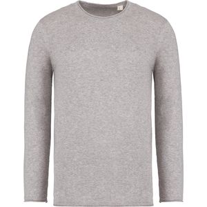 Biologische herenpullover trui Moon Grey Heather - M