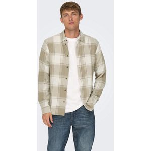Only & Sons Gudmund Overhemd - Herenblouse lange mouw - Antique White