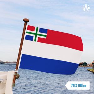 vlag Nederland met inzet Groninger vlag 70x100cm