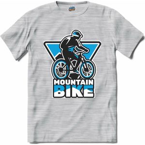 Mountain Bike | Mountain Bike - Fiets - Bicycle - T-Shirt - Unisex - Donker Grijs - Gemêleerd - Maat L