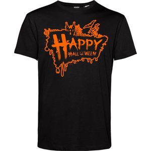 T-shirt Happy Halloween | Halloween Kostuum Volwassenen | Halloween | Foute Party | Zwart | maat XXL