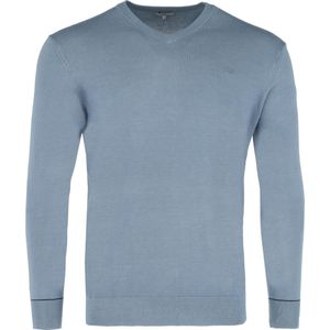 V-neck Sweater Mannen - Denim Blauw - Maat XL