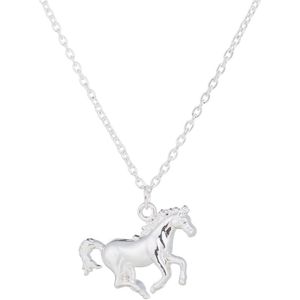 Bixorp Horse - Zilverkleurige ketting met Paard - Leuke Paardenketting met prachtige Zilveren details