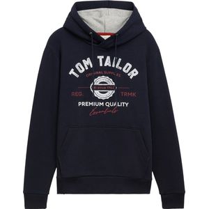 Tom Tailor Heren Sweatshirt PRINT regular fit Blauw XXL Volwassenen