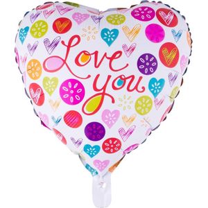 Gekleurde aluminium ballon love you - Feestdecoratievoorwerp