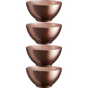 Luminarc Kommetjes/schaaltjes voor dessert/ontbijt - 2x - Glas - D13 x 6 cm - Chocolade bruin