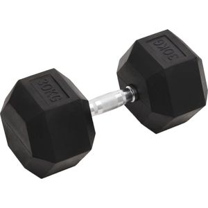 The Living Store Dumbbell Rubbercoating - Halter - 30 kg - Multifunctioneel