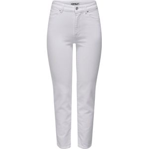 Only Jeans Onlemily Stretch Hw Str Ank Dnm 15292435 White Dames Maat - W25 X L30