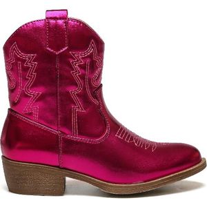 Smile Favorites® Meisjes Cowboylaarzen met Hak Kort - Roze - Imitatieleer - Maat 31 -