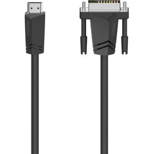 Hama 00205018 HDMI-kabel HDMI / DVI Adapterkabel HDMI-A-stekker, DVI-D 18+1-polige stekker 1.50 m Zwart