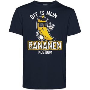 T-shirt kind Bananen Kostuum | Carnavalskleding kinderen | Carnaval Kostuum | Foute Party | Navy | maat 92