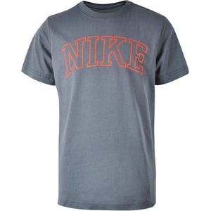 Nike - Young Adult Short Sleeve - T-shirt - 116 - 128 - Grijs/Oranje