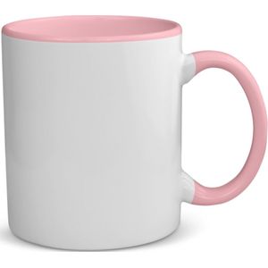 Akyol - hardloop met eigen naam koffiemok - theemok - roze - Hardlopen - hardloper - sport - 350 ML inhoud