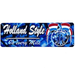 Aluminium plaat Holland Style pluche blauw, volledig kleur bedrukt, 30x10 cm voor vrachtwagen, auto, enz