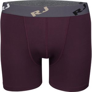 RJ Bodywear Pure Color boxershort (1-pack) - heren boxer lang - microfiber - aubergine - Maat: XL