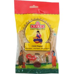 Chakra - Chilly Papad - Papadums - Appalams - 3x 200 g