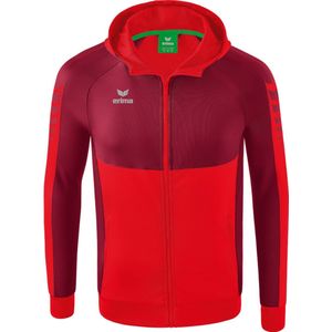 Erima Six Wings Trainingsjack Met Capuchon Kinderen - Rood / Bordeaux | Maat: 164