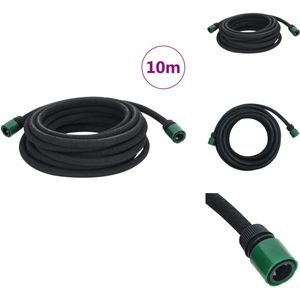 vidaXL Irrigatieslang - Irrigatieslangen - Tuinslang - Tuinirrigatie Slang - Druppelslang 0,6'' 10 m rubber zwart