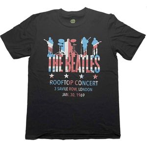 The Beatles - Rooftop Flag Heren T-shirt - 2XL - Zwart