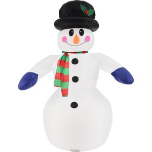 XXL Opblaasbare sneeuwpop - Incl. pomp & LED-verlichting