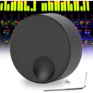 Volume control knobs 32x13mm black matte - 6mm potentiometer non-slip texture - easy installation