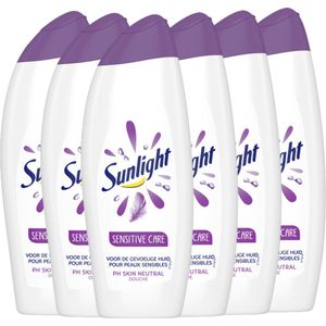 Sunlight Zeep - Douchegel - Sensitive Care - pH-Huidneutraal - Voordeelverpakking 6 x 500 ml