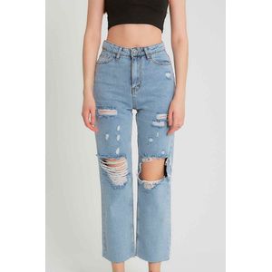 Dames Jeans High Waist - D83578 - Blauw