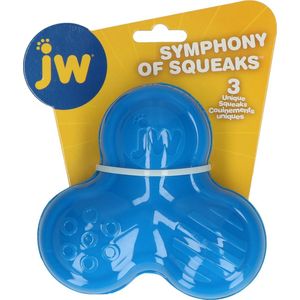 JW Symphony of Sound - Hondenspeeltje - Met 3 geluiden - Rubber - Blauw - ø 15 cm