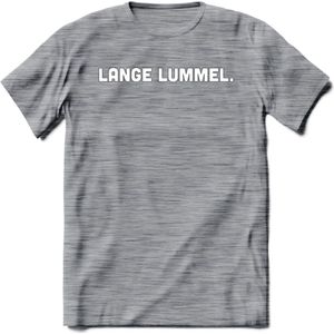 Lange Lummel - Snack T-Shirt | Grappig Verjaardag Kleding Cadeau | Eten En Snoep Shirt | Dames - Heren - Unisex Tshirt | - Donker Grijs - Gemaleerd - XL