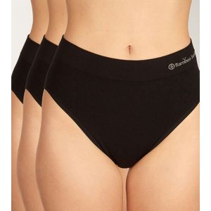 Comfortabel & Zijdezacht Bamboo Basics Belle - Bamboe Briefs (Multipack 3 stuks) Dames - Naadloos - Onderbroek - Ondergoed - Zwart - XXL