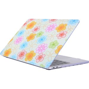 Mobigear Flowers - Laptophoes geschikt voor Apple MacBook Pro 15 inch (2016-2019) Hoes Hardshell MacBook Case - Model 42