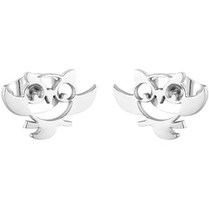 Fako Bijoux® - Oorbellen - Steker - RVS - Stainless Steel - Uiltje