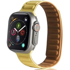 Beline pasek smartwatchbandje voor Apple Watch 42/44/45/49mm geel