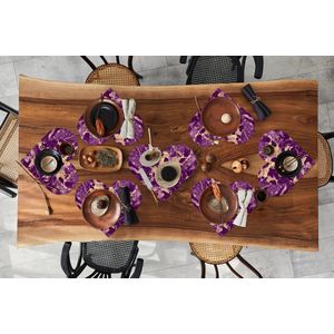 Onderleggers - Placemats - Placemats hartje - Goud - Luxe - Marmer print - Patronen - 8 stuks