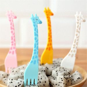 12 Stuks Leuke Giraffe Party Vork - Feestvork - Prikker - Tapas - Cocktailprikker - Verjaardag