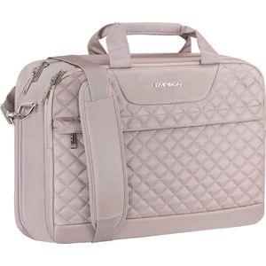 Licht roze 17 inch laptoptas - Waterdichte aktetas, notebooktas, schoudertas - Dames