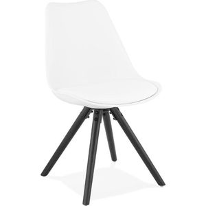 Alterego - PIPA - Design stoel - Wit - 56x48x82 cm