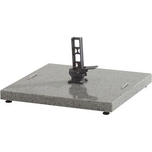 Horizon granieten voet antraciet 85 kg. met gaten voor wielen.
