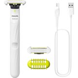 Philips OneBlade Intimate - Unisex - Wit - Scheerapparaat en trimmer voor intieme delen - Inclusief extra mesje - QP1924/30