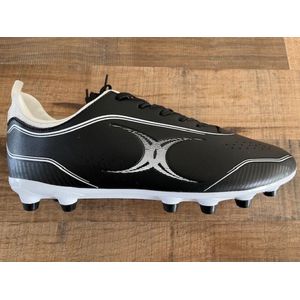 Gilbert Cage Torq MSX rugbyschoenen zwart wit, maat 46 eu, 11.5 uk.