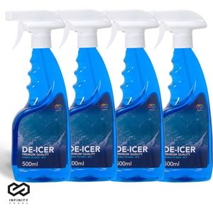 Infinity Goods 4-Pack Antivries Spray - Ruitenontdooier Voor Auto - Krachtige Ontdooispray - De-Icer - Winter - 4x 500ml