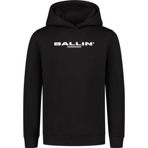 Ballin Amsterdam - Jongens Regular fit Sweaters Hoodie LS - Black - Maat 8