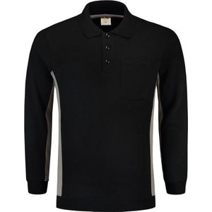 Tricorp polosweater Bi-Color - Workwear - 302001 -  zwart-grijs - maat 7XL