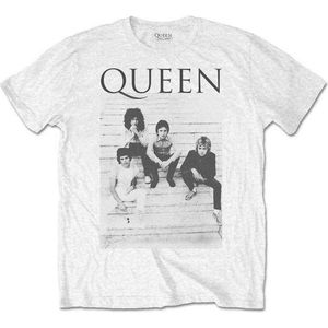 Queen - Stairs Heren T-shirt - 2XL - Wit