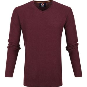 Suitable - Katoen Neil Pullover Bordeaux - Heren - Maat XXL - Slim-fit