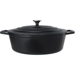 Castard Cooking Pot Mat Black 5,1l 33x25xh11cm Oval Cast Iron